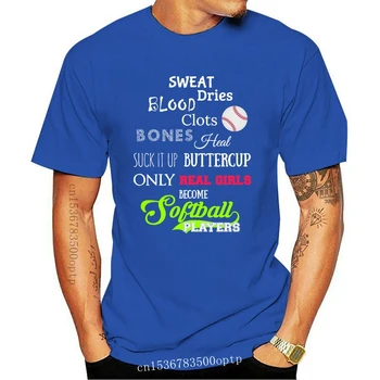 2020 Moda poletje Tshirt Bombaž Kreativni Grafični Trendi Pravi Dekleta Postanejo Softball Igralci T Shirt Darilo