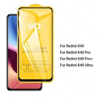 9D Polno Kritje Kaljeno Steklo Za Xiaomi Redmi K40 Pro+ K40 Ultra Screen Protector Za Redmi K40 Pro Opomba 8 9 Pro Poco m3 Stekla