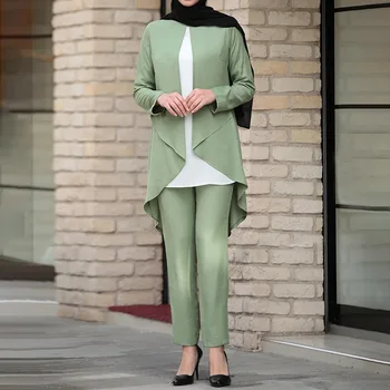Donsignet Muslimansko Žensko Določa Dubaj Bližnjem Vzhodu Abaya Obleko Muslimanskih Moda turške Ženske dvodelne Določa Obleko Abaya Turčija