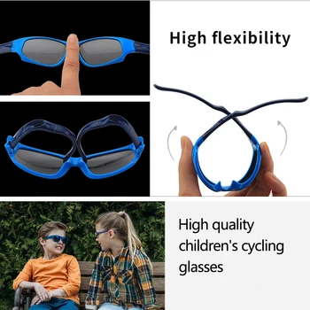 KLASSNUM Moda Polarizirana Očala Za Otroke sončna Očala Šport na Prostem Očala Polarizirajočega Windproof Očala