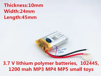 Li-po najboljših baterije znamke Velikost 102445 3,7 V 1200mah Litij-polimer Baterija z Zaščito Odbor Za GPS, Digitalni Izdelki