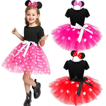 Minnie Obleko Baby Dekleta, Otroci Mickey Obleko Tutu Poletje Otrok Srčkan Priložnostno Kostume Malčka Halloween Risanka Vlogo