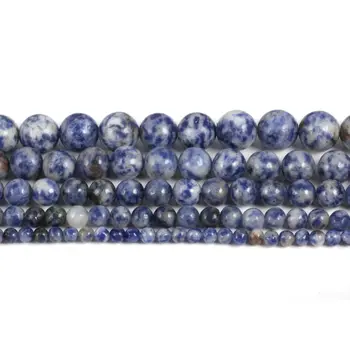 Modro piko kamni Krog Biseri 4 6 8 10 12 mm Čar Nove Naravne Kroglice za Nakit, Izdelava Diy Nakit Dodatki