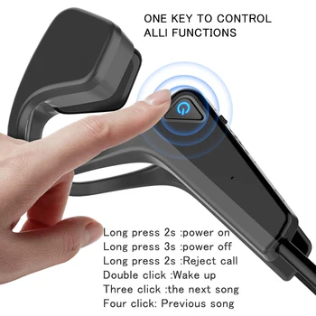OGROMNE PRODAJO Kostne Prevodnosti Slušalke Bluetooth 5.0 Brezžični Športne Slušalke IP56 Stereo Slušalke za prostoročno telefoniranje Z Mikrofonom