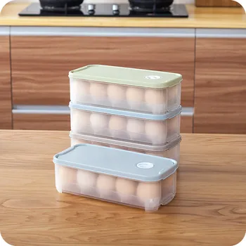 Plastično Jajce karton kuhinja jajce škatla za shranjevanje 10 Mrežo Jajca imetnik Stackable zamrzovalnik za shranjevanje organizatorji jajce za shranjevanje Posode