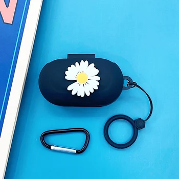 Risanke 3D Srčkan keychain Slušalke Ohišje Za Samsung Galaxy Brsti/Brsti+ Plus za Brezžični Bluetooth mehko Kritje Slušalke