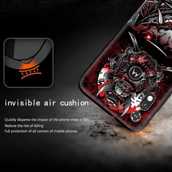 Samurai Demon Kul Črno Ohišje za Motorola Eno Fusion G9 Igrajo G8 Moč Lite G30 Hiper E6s Rob G Pisalo 5G Plus Mehka Telefon Kritje
