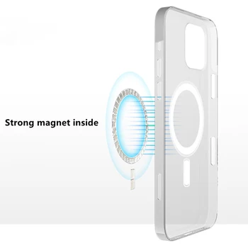 Silikonski Primeru Pop-up Animacija za Magsafe iPhone 12 Brezžično Polnjenje Tekočine Silikonsko Ohišje za iPhone 12 Max Pro Mini Pokrov