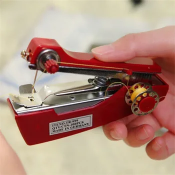 Visoko Mini Šivalni Stroj Prenosni Ročno Nastavitev Tkanine Priročno Needlework Orodje DIY LG66