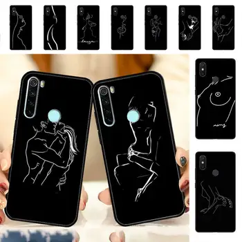YNDFCNB Poljub Rose Seks Dekle Body Art Primeru Telefon za Redmi Opomba 8 7 9 4 6 pro max T X 5A 3 10 pro lite