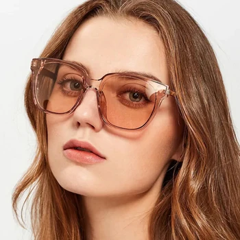 Yoovos 2021 Nov Kvadratni Plastični sončna Očala Ženske/Moški Pregleden Očala Classic Vintage Prostem Oculos De Sol Gafas UV400
