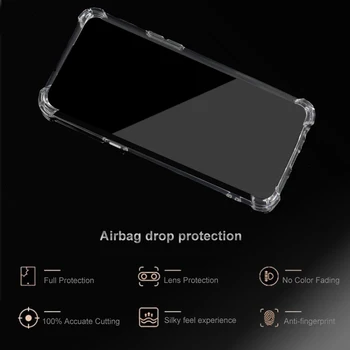 Za Huawei P40 Lite Shockproof HD Jasno, Pregledno Silikon TPU Mehko Telefon Nazaj Primeru Zajema Coque Funda